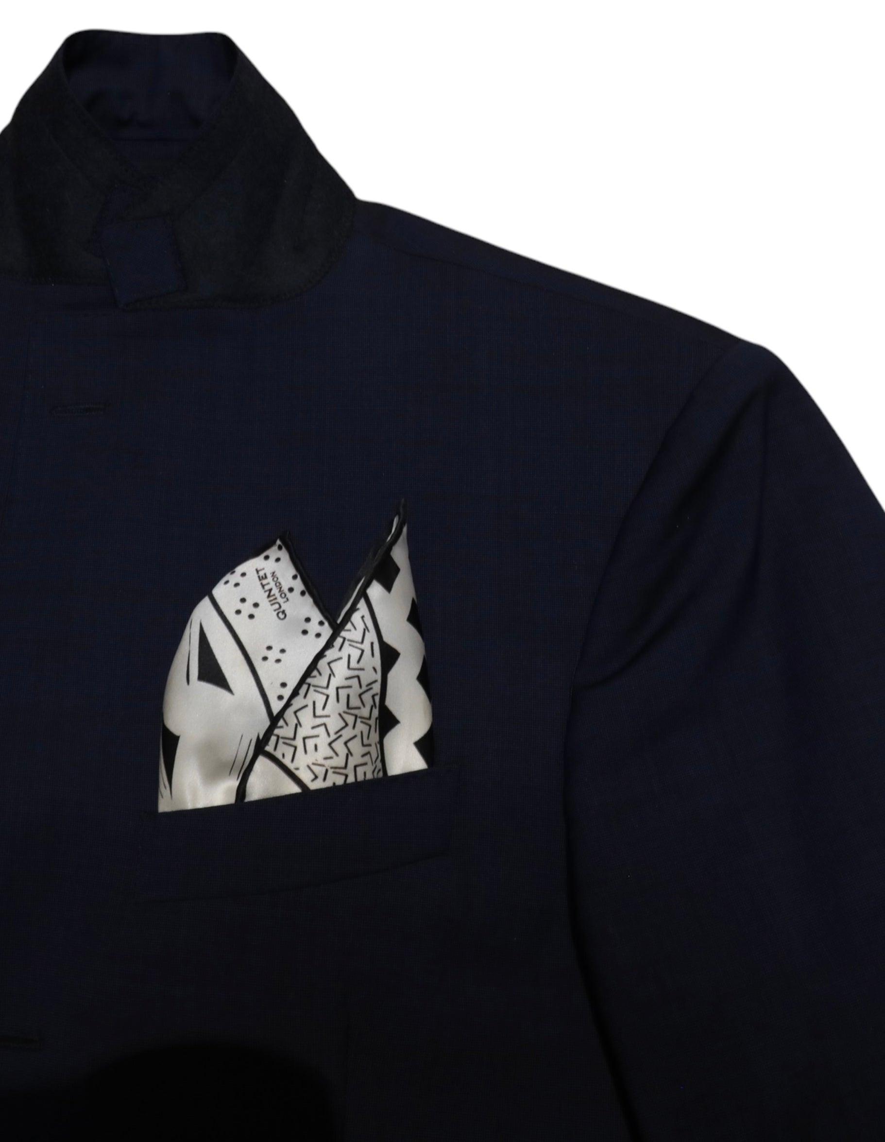 Signature Pocket Square - White & Black