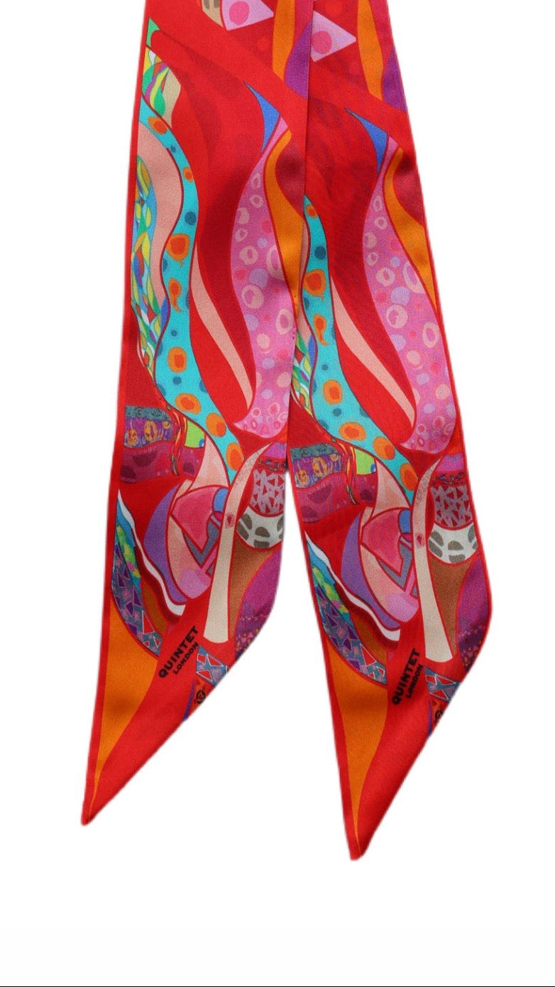 Signature Ribbon Scarf — Red & more